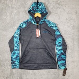 Huntworth 1/4 Zip Hoodie Camo Women Small Hunting Phathom Lagoon Gorpcore Fleece
